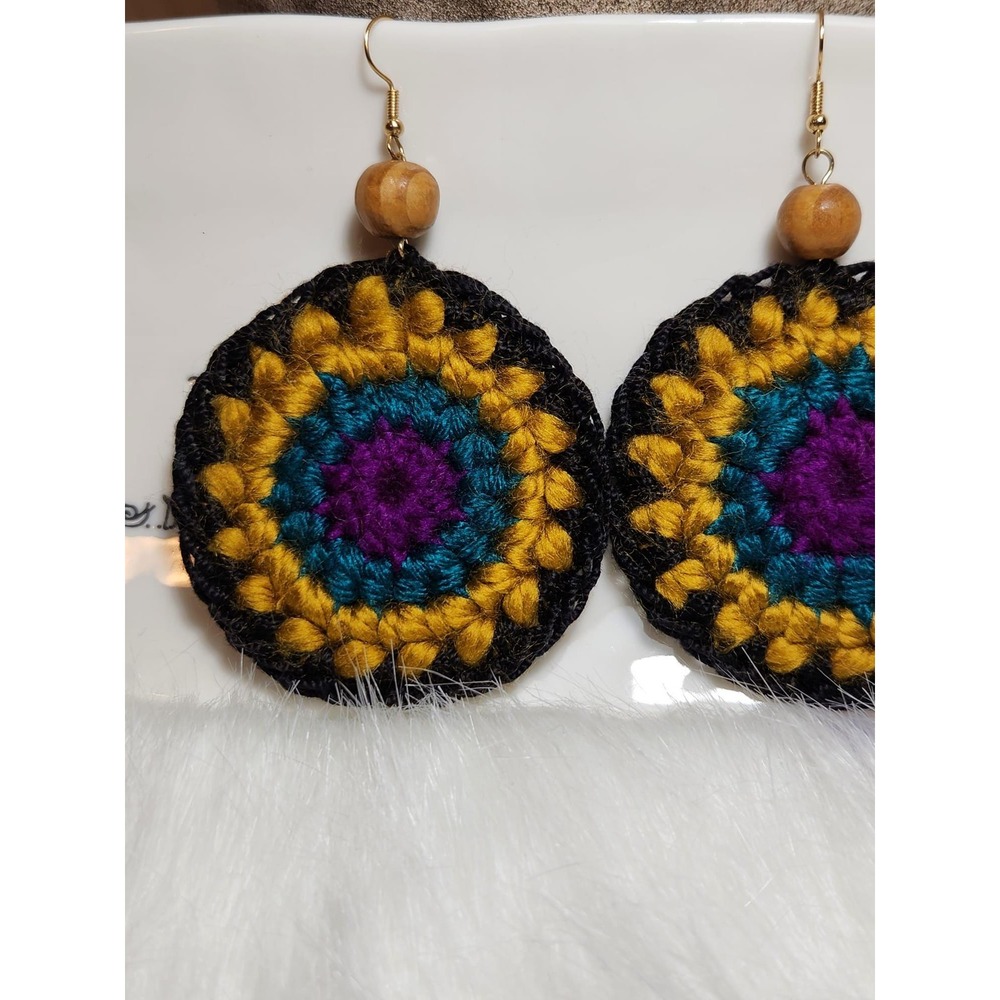 Crochet Earrings Deep Autumn By MerakiMimos